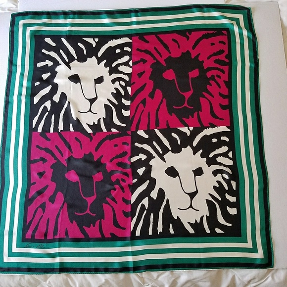 Anne Klein Silk Scarf 35" Square - Picture 1 of 3